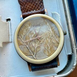 1995 RARE FOSSIL STONE LEAVES WATCH BW-6714